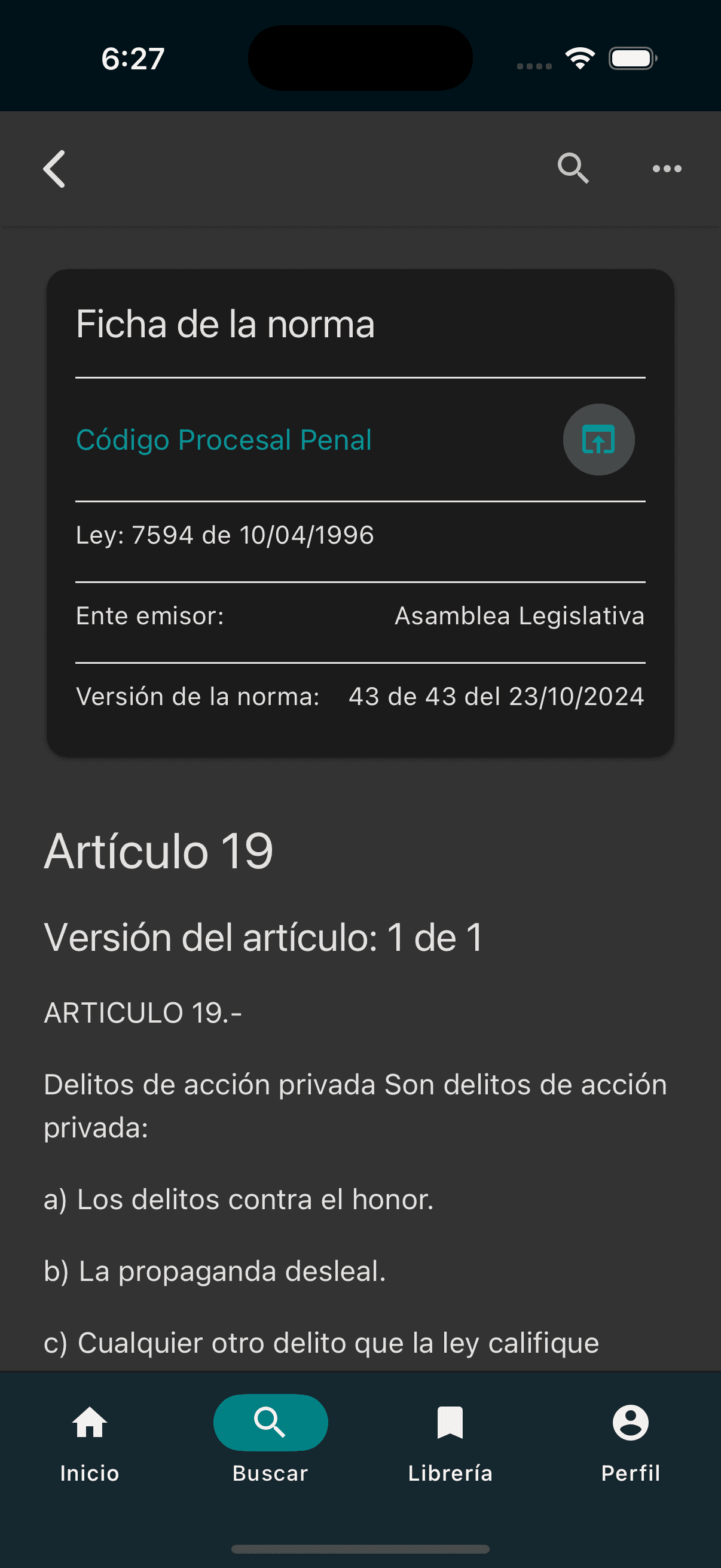 Vista previa de Nomothek